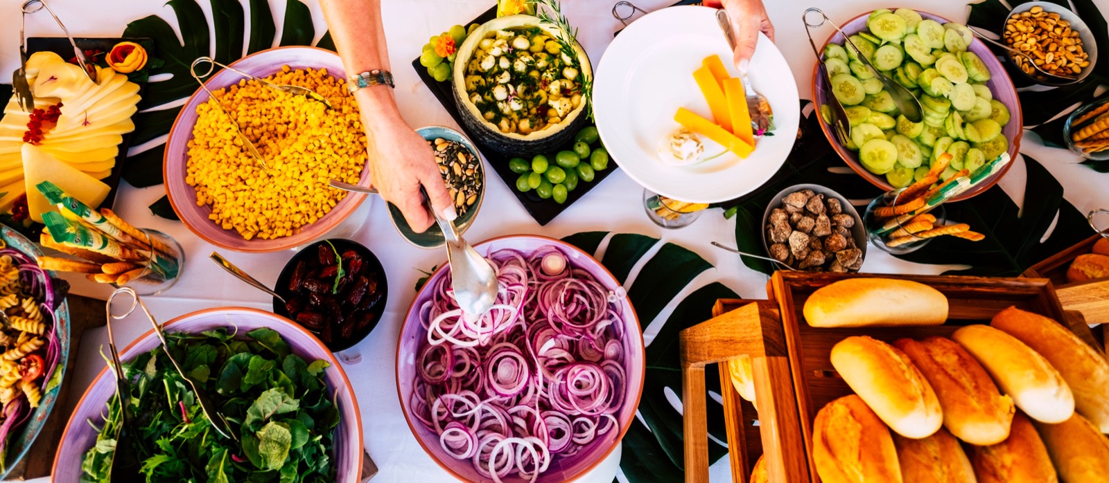 A bright, colourful spread of fresh Food Republic dishes